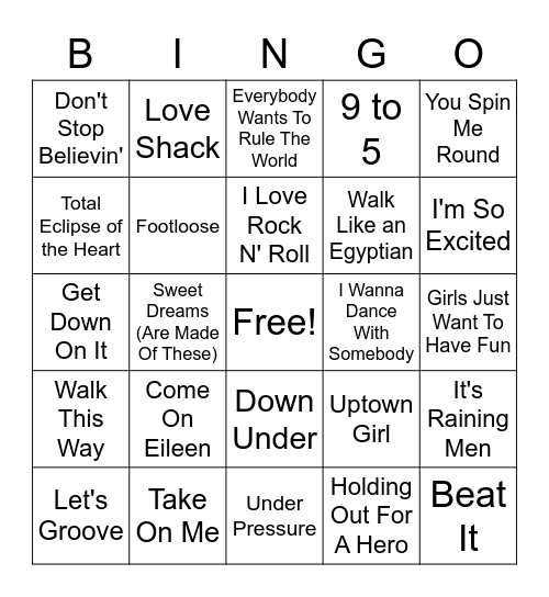 Modern Bingo 4 Bingo Card