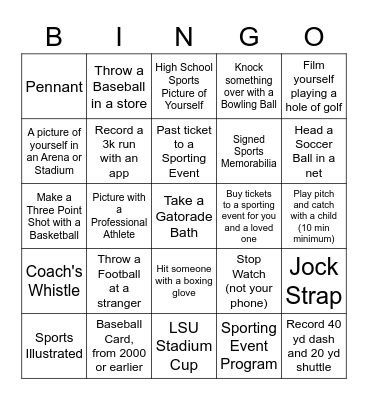 SDFL Draft Order Challenge Bingo Card