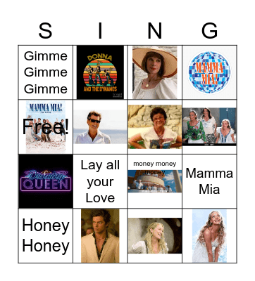 Mamma Mia Bingo Card