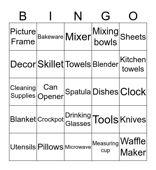 Wedding Bingo! Bingo Card