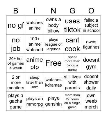 ? bingo Card