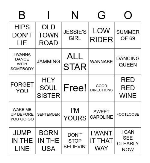 #2- AQUA ANTHEMS Bingo Card