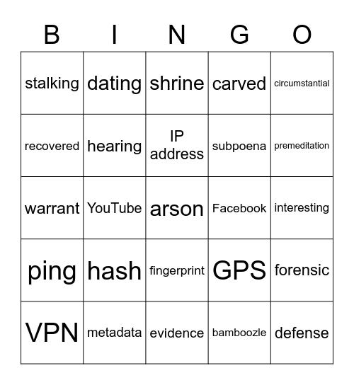 Deputy Kava Friday July 1 Bingo Card