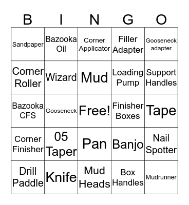 What Tool am I Bingo Card