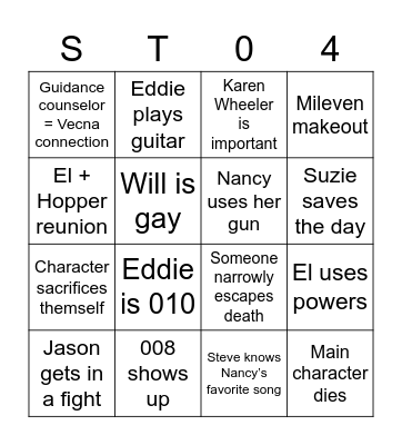 ST 4 Bingo Card