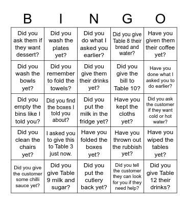 Sorry I forgot...I'll go do it now. Bingo Card