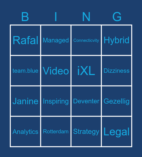 team.blue bingo! Bingo Card