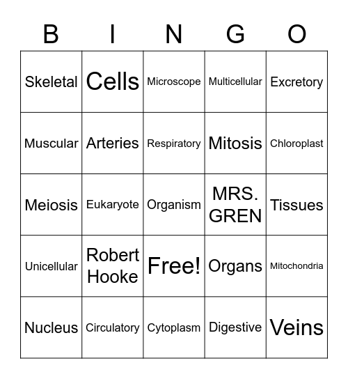 Totally Wild Bingo Card