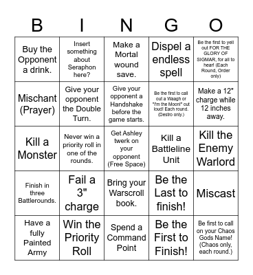 Cavcon Bingo 2022 Bingo Card