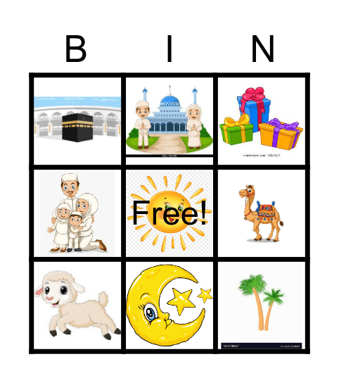 EID BINGO Card