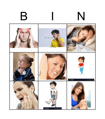 Health Problems Bingo Card