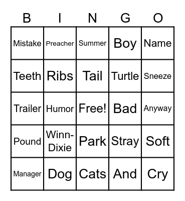 Chapters 1&2 Bingo Card