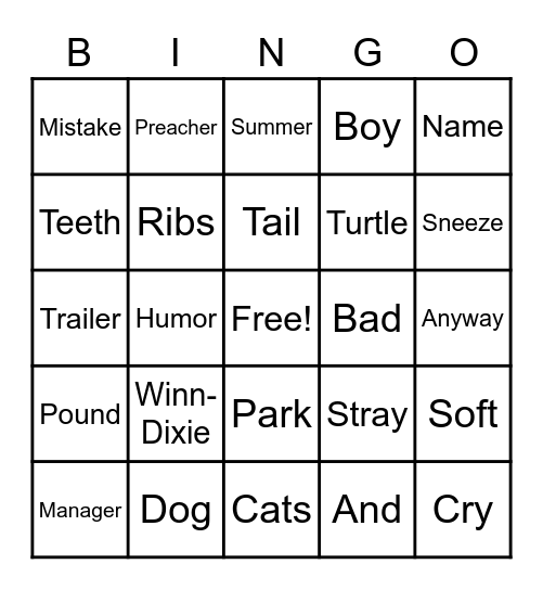 Chapters 1&2 Bingo Card