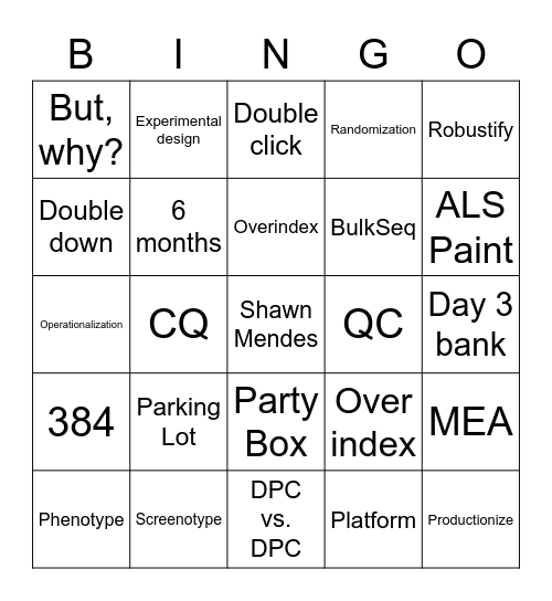 ALS Bingo Card