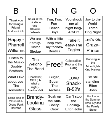 SP9 Artie's Birthday Bingo Card