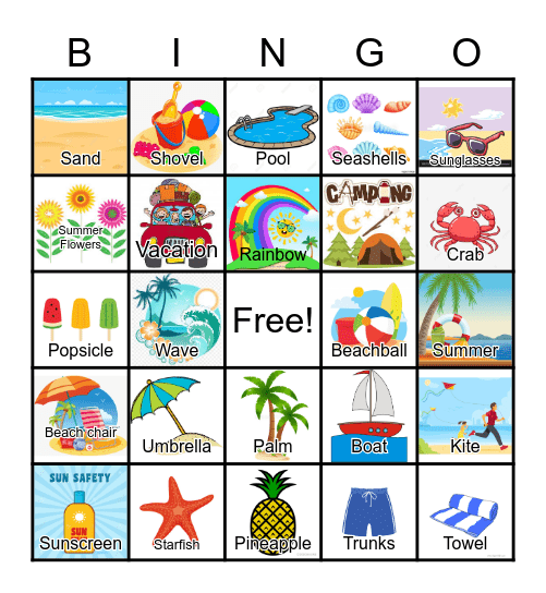 Summer Bingo Card