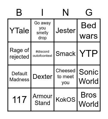 Yamahearted Fan Bingo Card