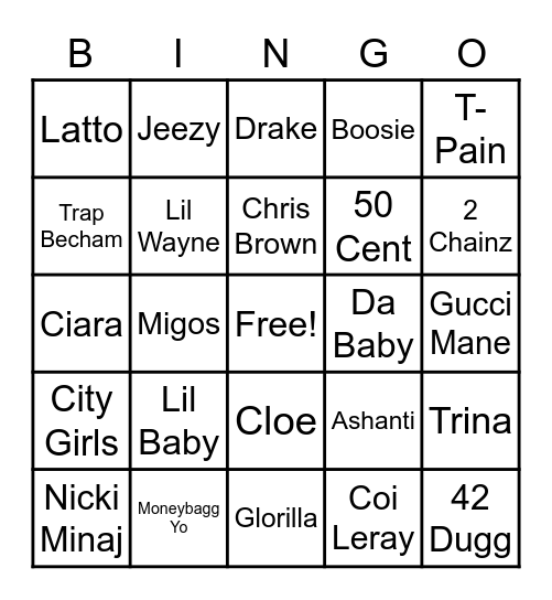 TURNT UP BINGO Card