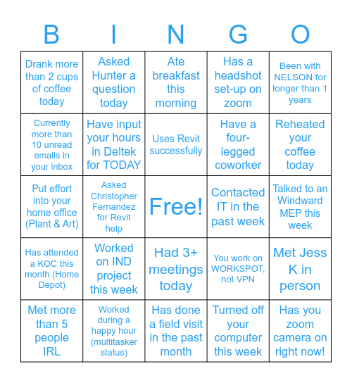 G.S. Happy Hour Bingo - Have you... Bingo Card