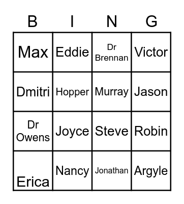 BINGO Card