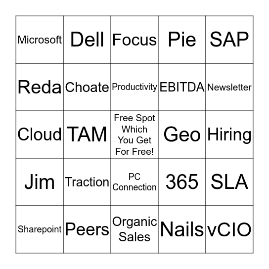 Sanity Check! Bingo Card