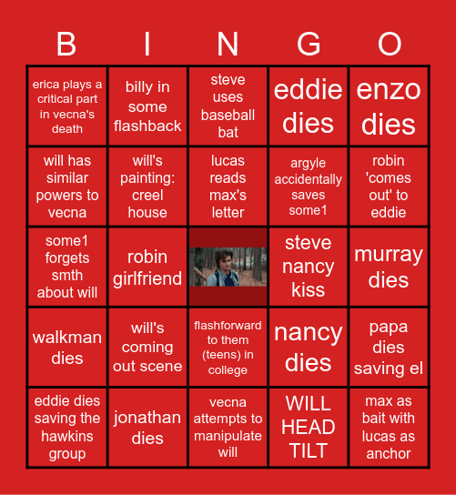 STRANGER THINGS V2 BINGO Card