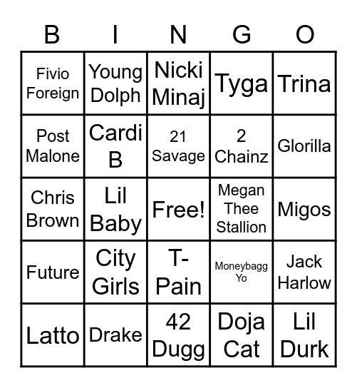 U-Lounge Bingo Card