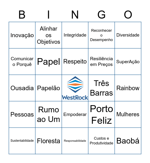 ARRAIÁ WESTROCK Bingo Card