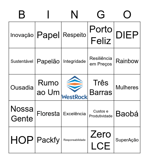 ARRAIÁ WESTROCK | CORP. E DIVISIONAL Bingo Card