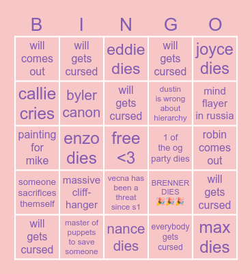 ST4 Vol 2 💜 Bingo Card