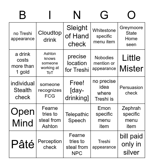 The Ring Of Brass Died For Tacky Buffet Chains [Critical Role 3.25] Bingo Card