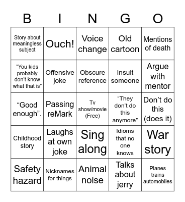 Mark Bingo Card