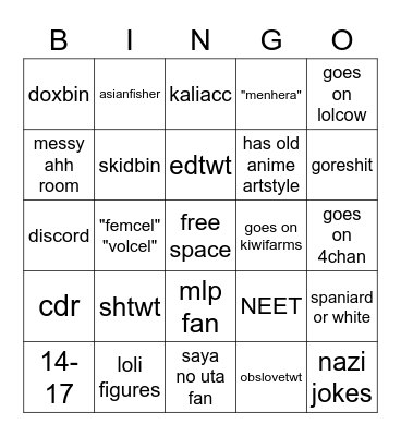 "Are you alright?" Bingo Card