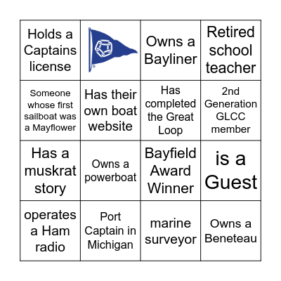 2022 GLCC Rendezvous Bingo Card