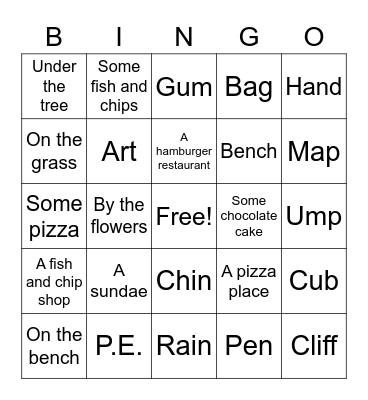 C4 Lesson 13 Bingo Card