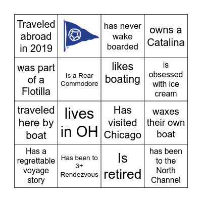 2022 GLCC Rendezvous Bingo Card