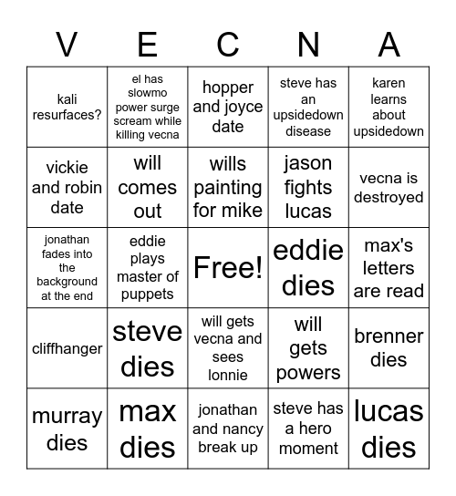 S4 VOL 2 ST PREDICTIONS ADDIE Bingo Card