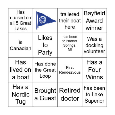 2022 GLCC Rendezvous Bingo Card