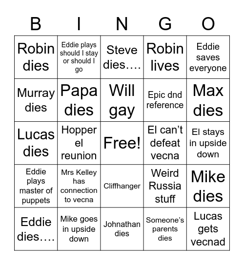 ST s4v2 Bingo Card