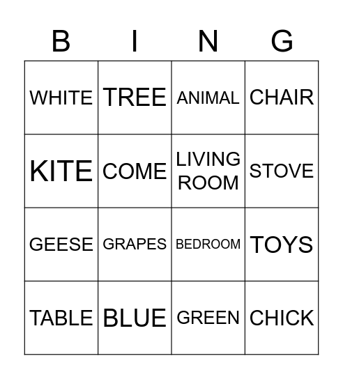 K3 JULY 4 Bingo Card