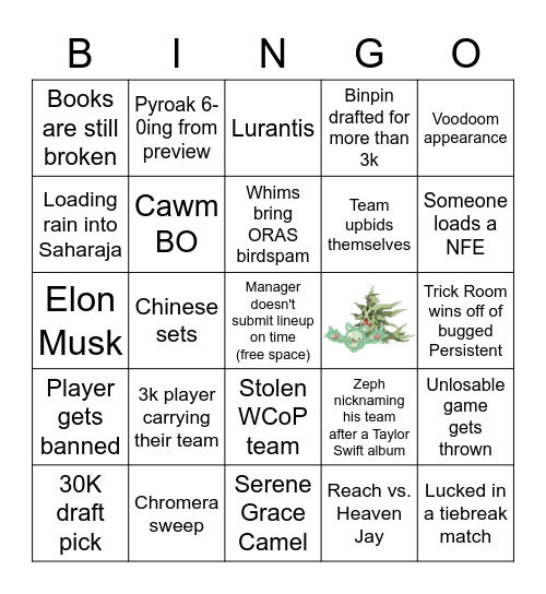 CAP PREMIER LEAGUE BINGO Card