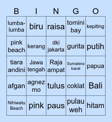 Vienna Bingo Card