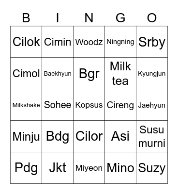 Youn the sheep bingo Card