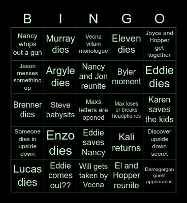 ST Vol 2 Bingo Card