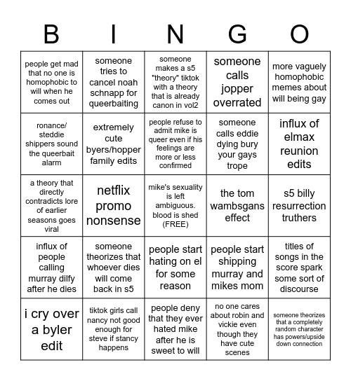 Vol 2 Fallout Bingo Card