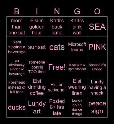 BeReal Bingo Card