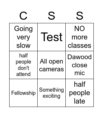 CFI meet 01/07 Bingo Card