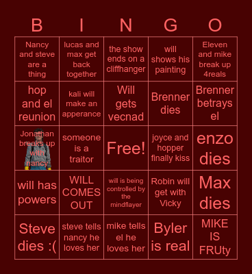 STRANGER THINGS Volume 2 Bingo Card