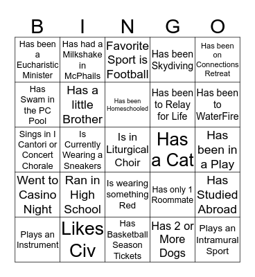 Liturg  Bingo Card