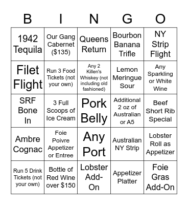 KEEP YOUR RECEIPTS Bingo Card